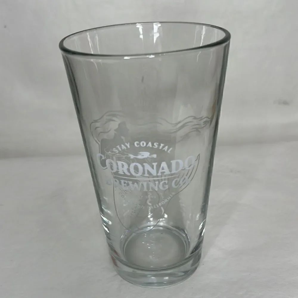 Coronado Brewing Stay Coastal California 16 Oz Beer Drinking Glass 5 3/4 In Tall